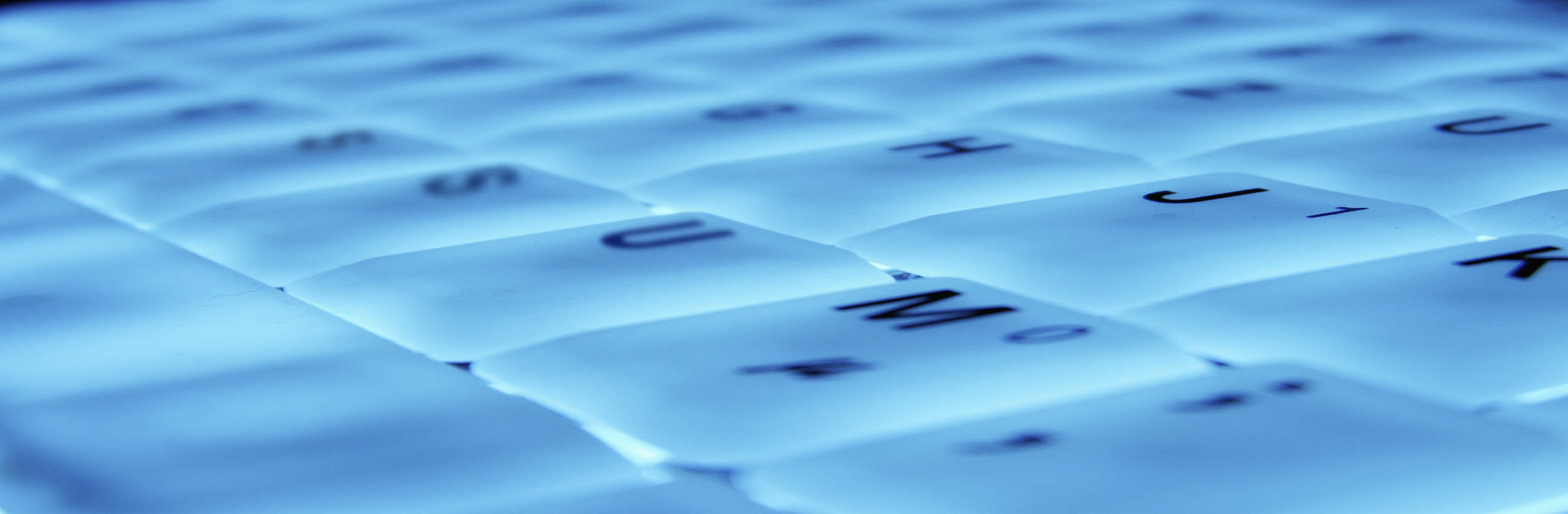 Kopfzeilenbild, dekorativer Zweck - Bild zeigt leuchtende Tastatur